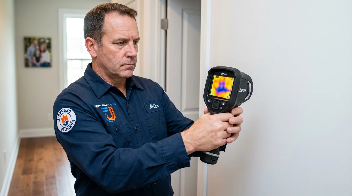 Thermal imaging leak detection by Johns Plumbing LLC in Gouverneur